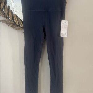 Athleta size Small Grey ribbed High-Waisted Leggings brand new with tags